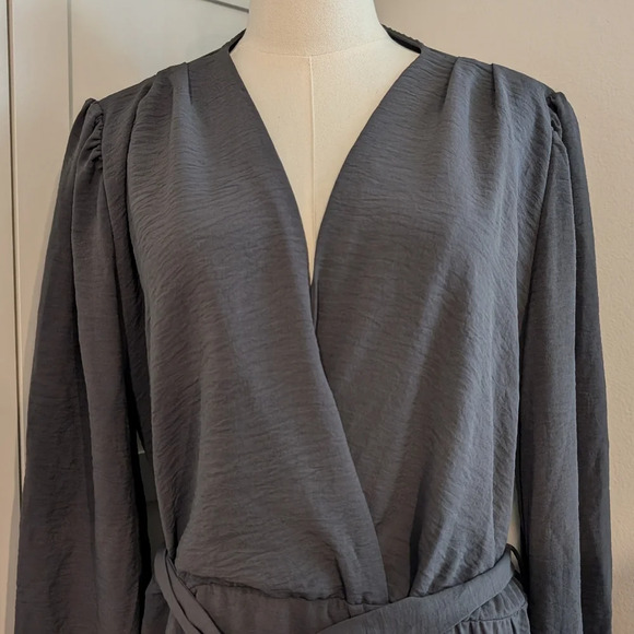 NWOT Fraiche by J Gray long sleeve faux wrap dress size xl - Picture 3 of 8